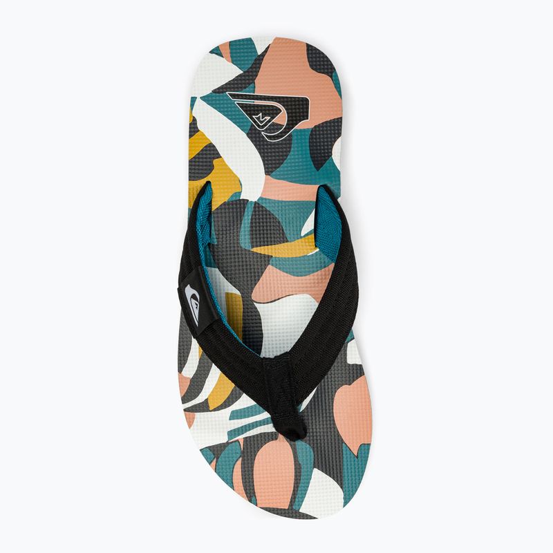 Vyriškos šlepetės per pirštą Quiksilver Molokai Layback II white / black / blue 5