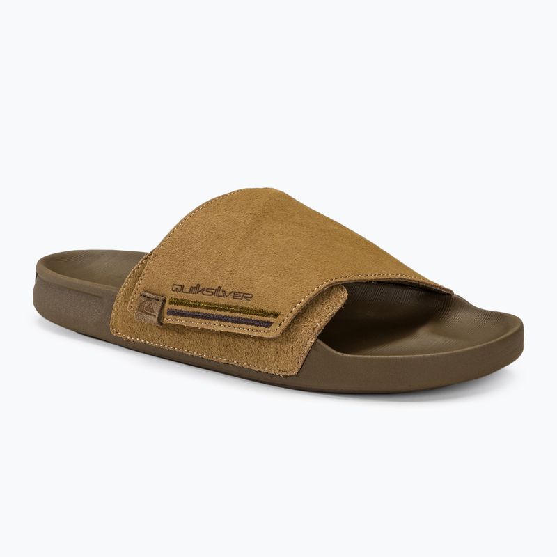 Vyriškos šlepetės Quiksilver Rivi Suede tan 1