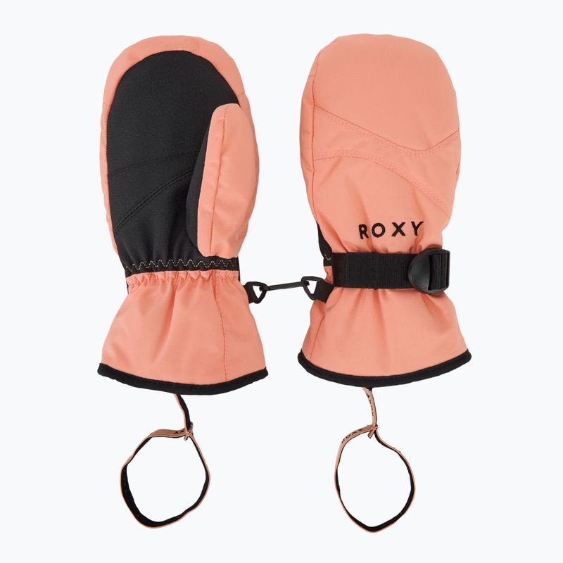 Vaikiškos snieglenčių pirštinės ROXY Roxy Jetty Girl Solid Mitt peach pink 5