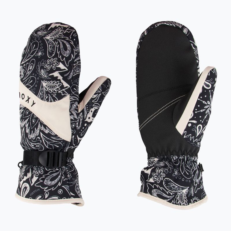 Moteriškos snieglenčių pirštinės ROXY Jetty Mitt true black bandanas