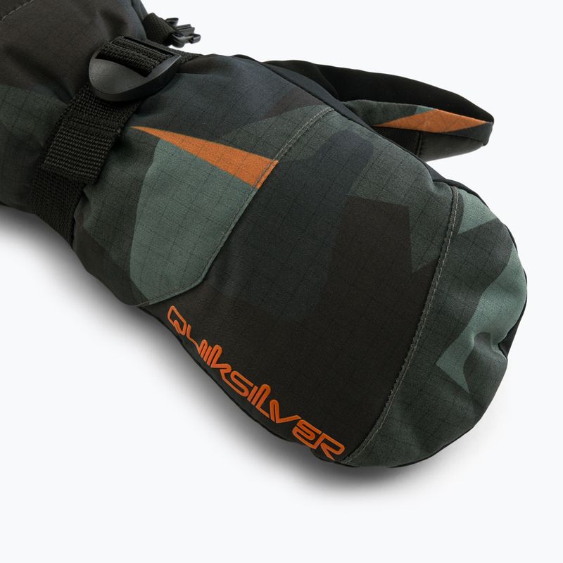 Vaikiškos snieglenčių pirštinės Quiksilver Mission Mitt puzzle camo sea spray 4