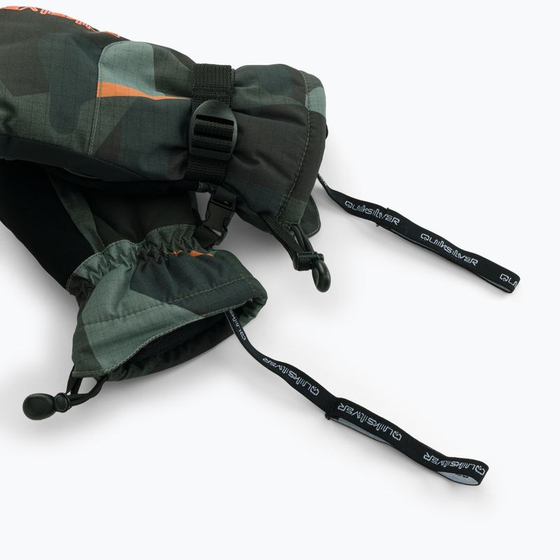 Vaikiškos snieglenčių pirštinės Quiksilver Mission Mitt puzzle camo sea spray 6
