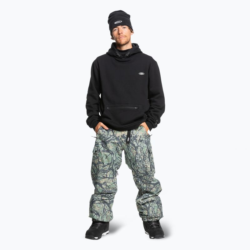 Vyriškos snieglenčių kelnės Quiksilver Snow Down Cargo woodland abstract sea spray 2