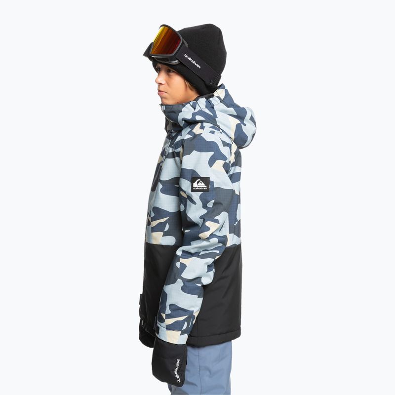 Vaikiška snieglenčių striukė Quiksilver Mission Printed Block puzzle camo ice flow 4