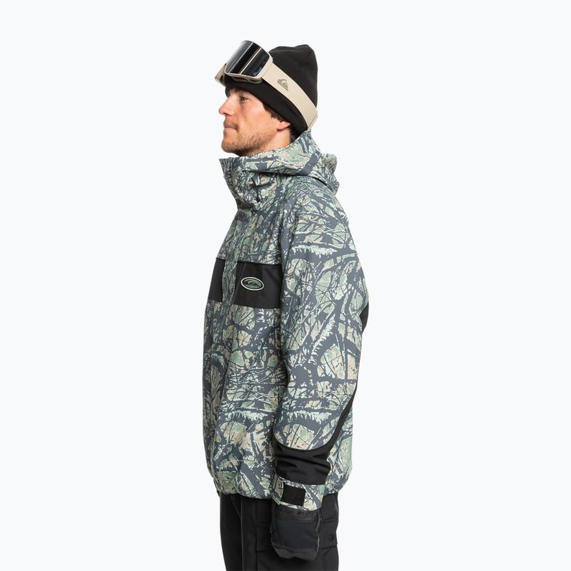 Vyriška snieglenčių striukė Quiksilver High Altitude 20K woodland abstract sea spray 3
