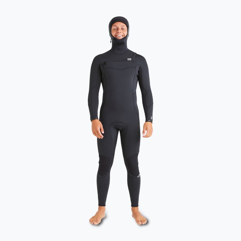Vyriškas plaukimo kostiumas Billabong 5/4 mm Absolute Natural Chest Zip Hooded black 2
