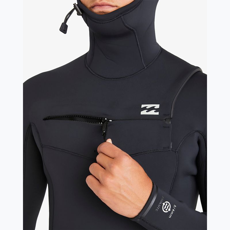 Vyriškas plaukimo kostiumas Billabong 5/4 mm Absolute Natural Chest Zip Hooded black 5