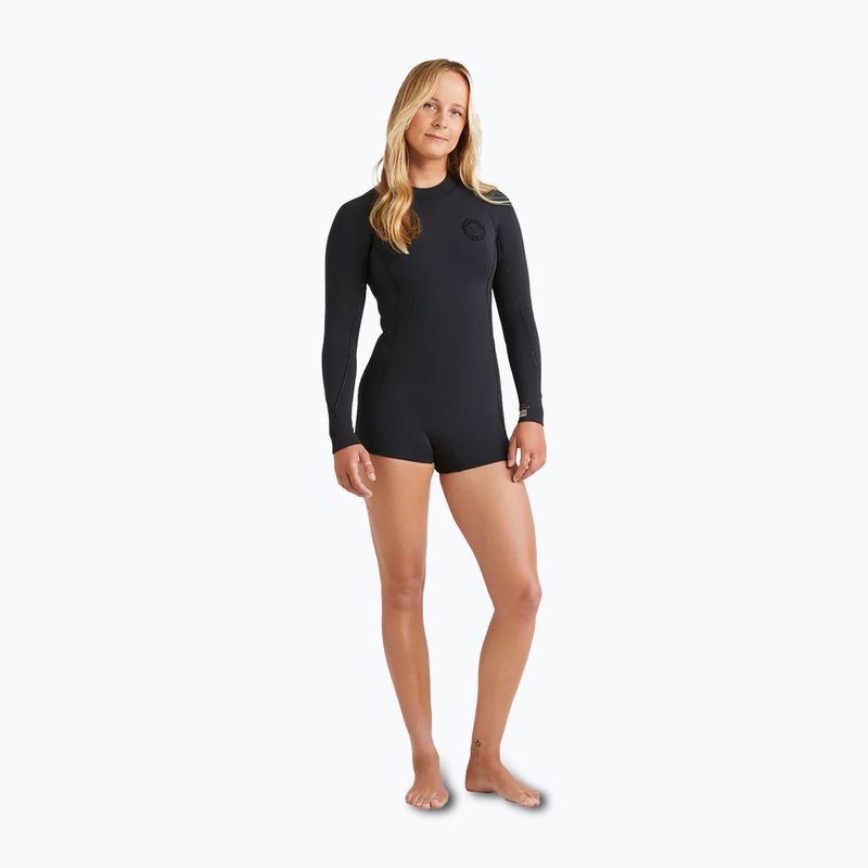 Moteriškas plaukimo kostiumas Billabong 2/2 mm Spring Fever Natural Back Zip LS Spring black 2