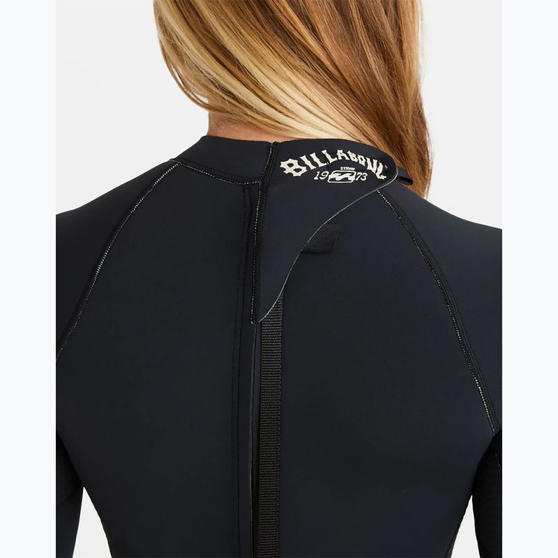 Moteriškas plaukimo kostiumas Billabong 2/2 mm Spring Fever Natural Back Zip LS Spring black 6