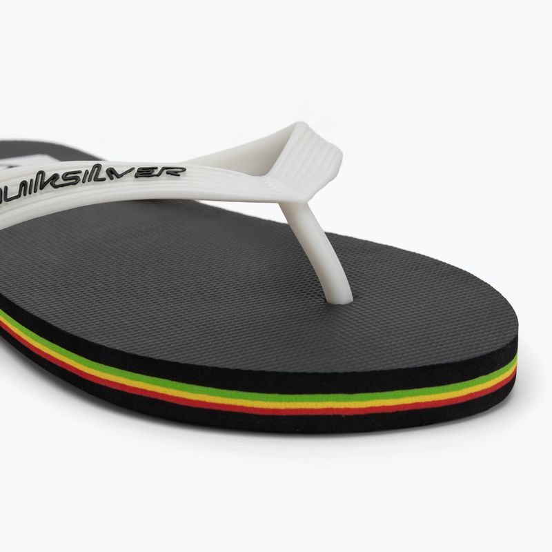 Vyriškos šlepetės per pirštą Quiksilver Molokai black rasta 7