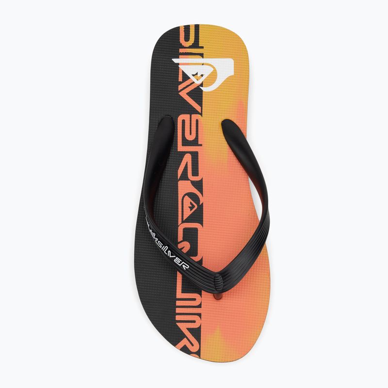 Vyriškos šlepetės per pirštą Quiksilver Molokai Art 25 fiery coral wordblock 5