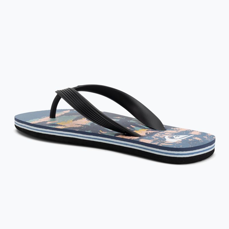 Vaikiškos šlepetės per pirštą Quiksilver Molokai Art 25 Youth fiery coronet blue tropicamo 3