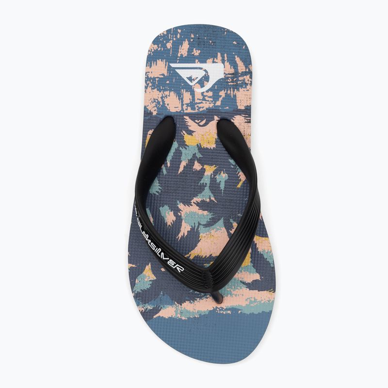Vaikiškos šlepetės per pirštą Quiksilver Molokai Art 25 Youth fiery coronet blue tropicamo 5