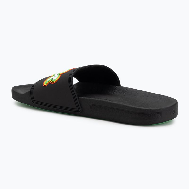 Vyriškos šlepetės Quiksilver Rivi Wordmark Slide II black rasta 3