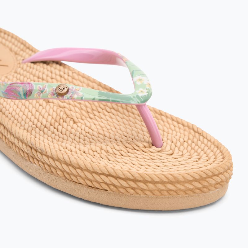 Moteriškos šlepetės per pirštą ROXY South Beach III green/pink 7