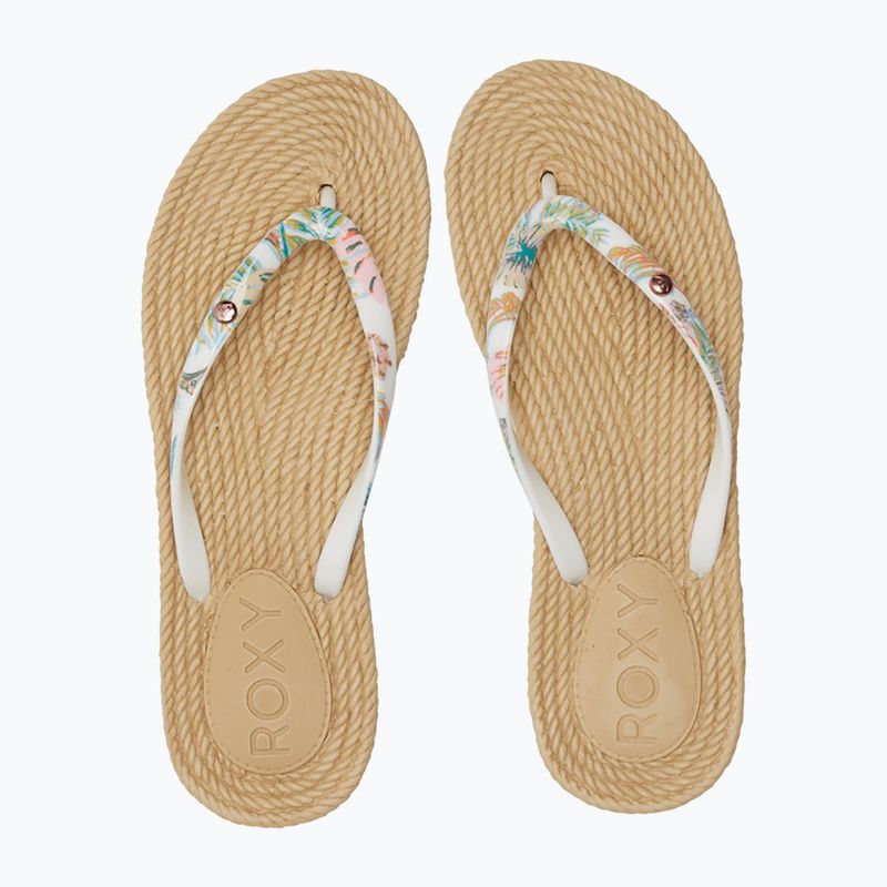 Moteriškos šlepetės per pirštą ROXY South Beach III black print 2