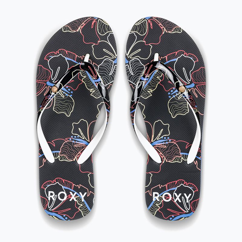 Moteriškos šlepetės per pirštą ROXY Portofino III dc black multi camo 2