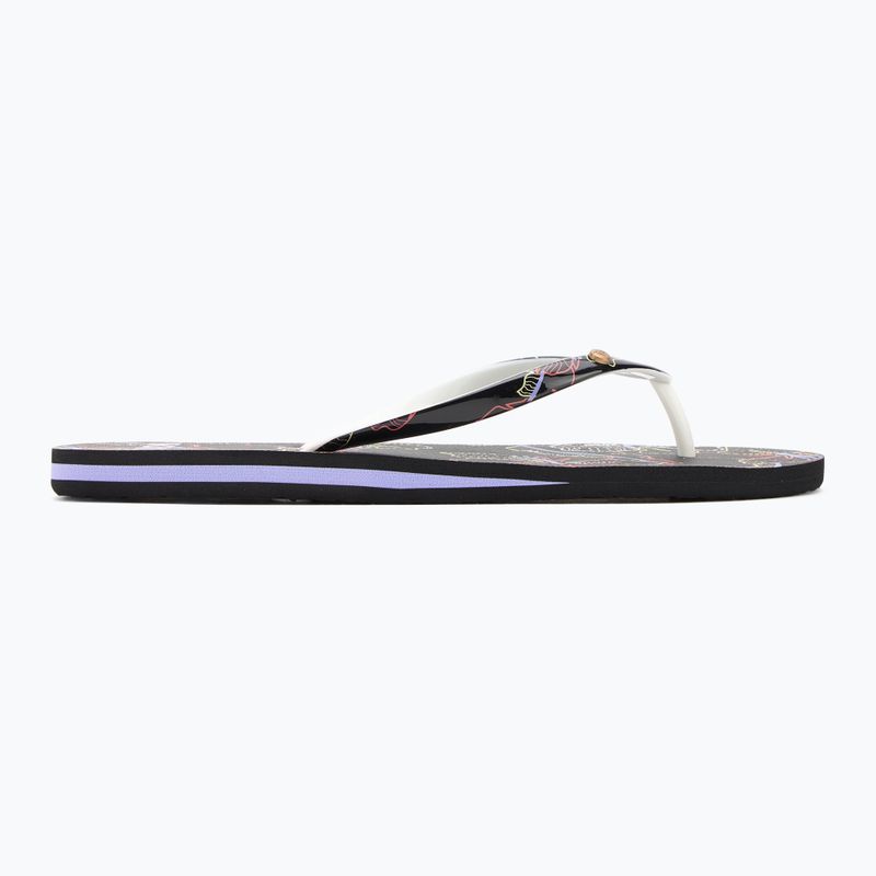 Moteriškos šlepetės per pirštą ROXY Portofino III dc black multi camo 2