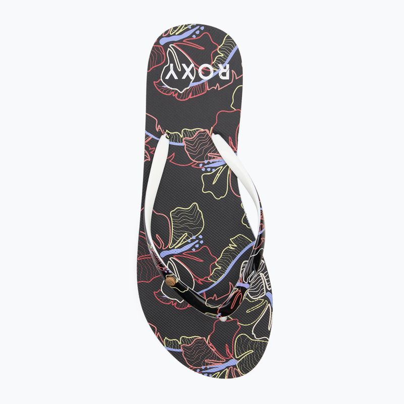 Moteriškos šlepetės per pirštą ROXY Portofino III dc black multi camo 5
