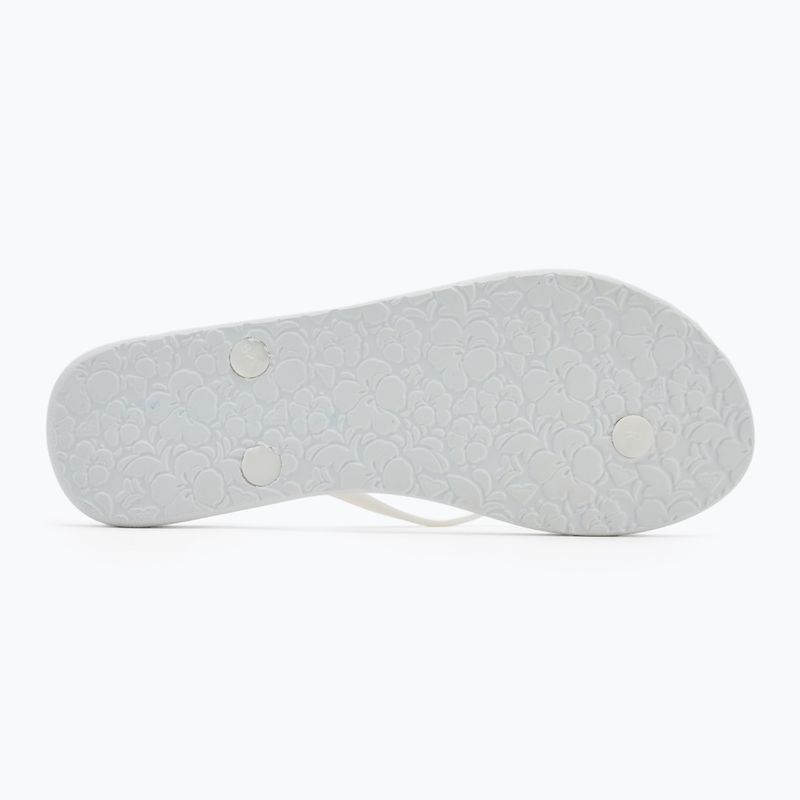 Moteriškos šlepetės per pirštą ROXY Sandy III white/rainbow monogram 4