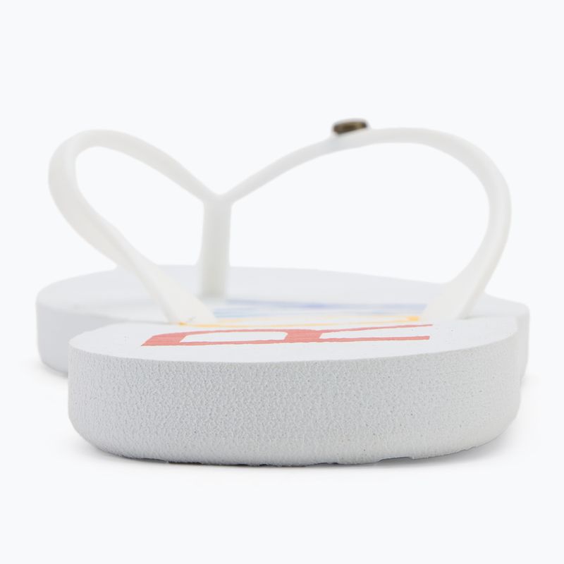 Moteriškos šlepetės per pirštą ROXY Sandy III white/rainbow monogram 7