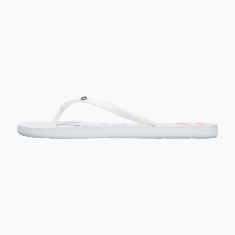 Moteriškos šlepetės per pirštą ROXY Sandy III white/rainbow monogram 9