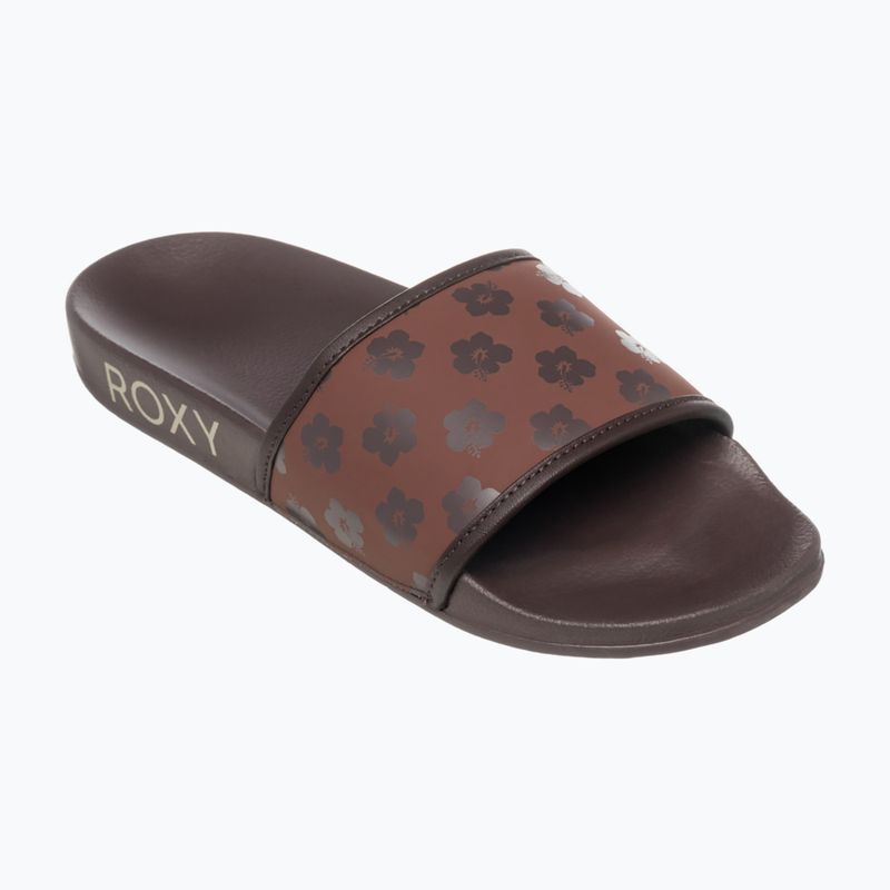 Moteriškos šlepetės ROXY Slippy IV brown combo