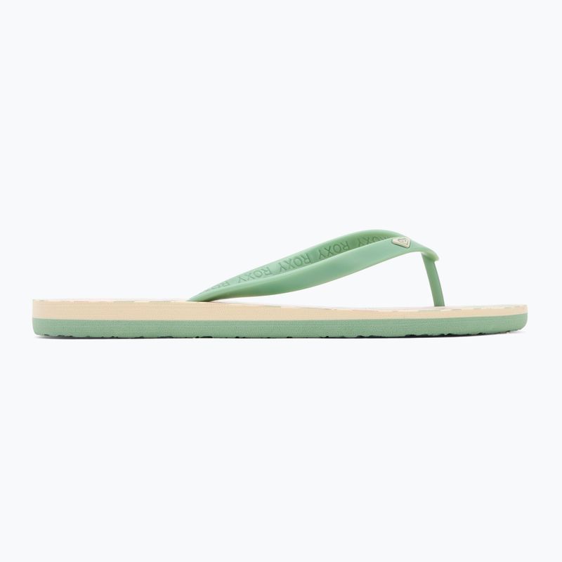 Moteriškos šlepetės per pirštą ROXY Tahiti VII green/pink 2