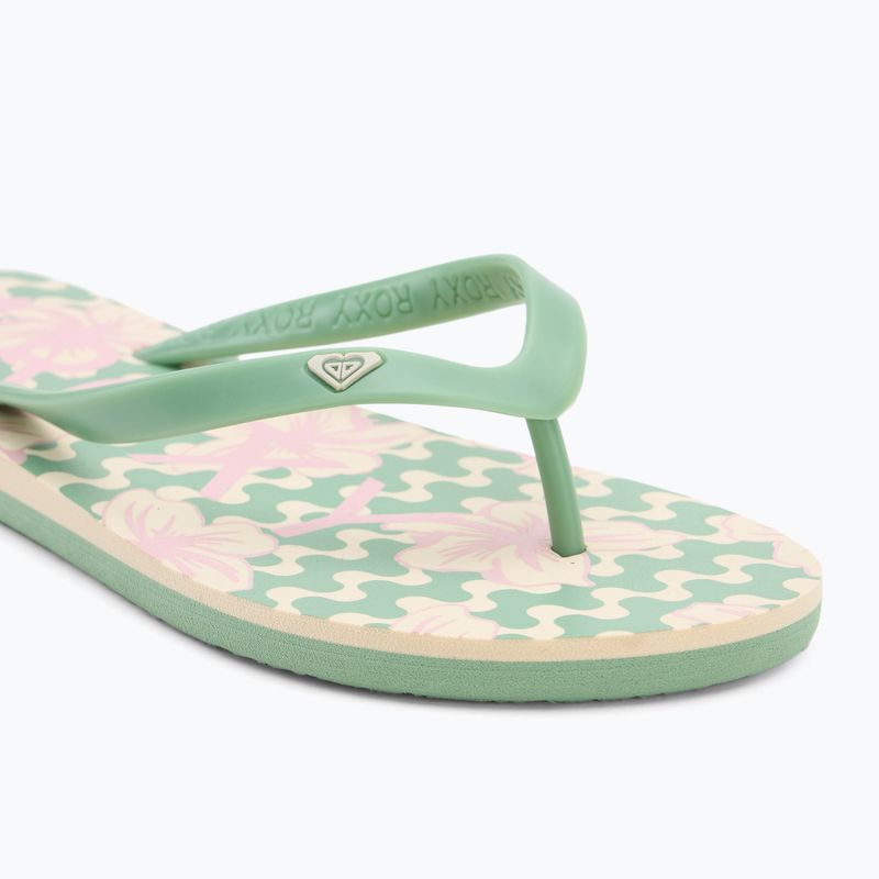 Moteriškos šlepetės per pirštą ROXY Tahiti VII green/pink 7