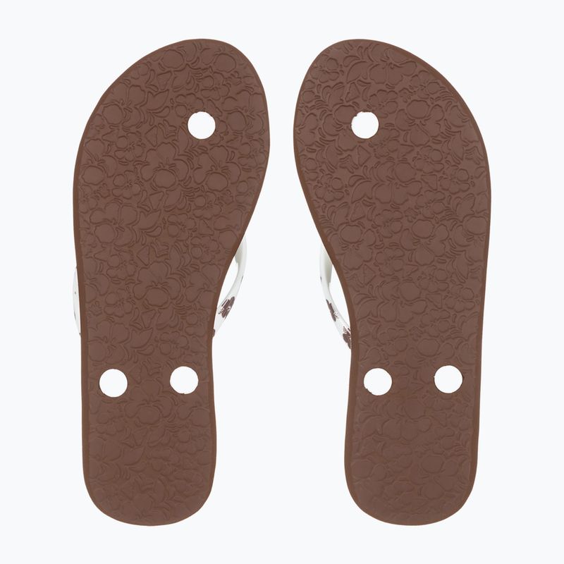 Moteriškos šlepetės per pirštą ROXY Portofino III dc light brown/white 2
