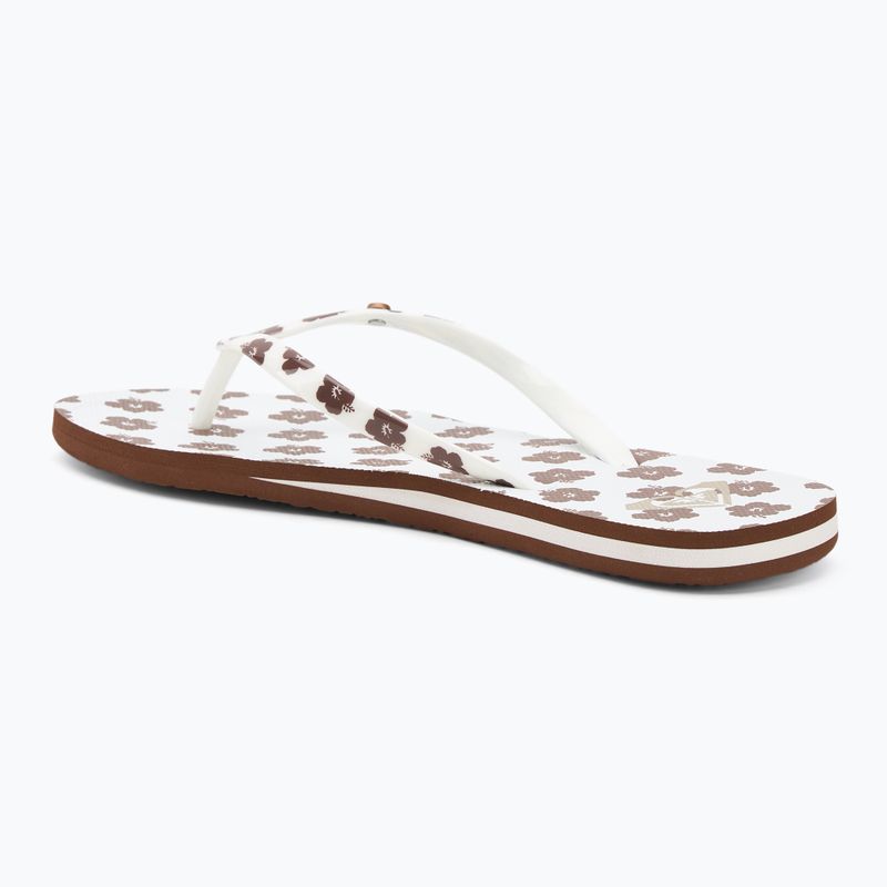 Moteriškos šlepetės per pirštą ROXY Portofino III dc light brown/white 3