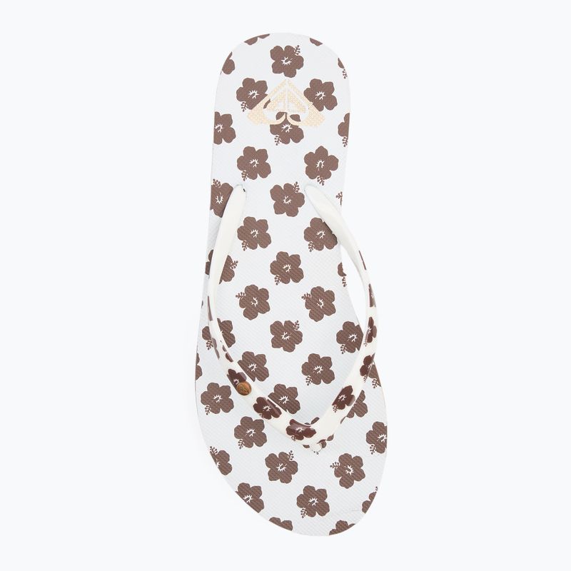 Moteriškos šlepetės per pirštą ROXY Portofino III dc light brown/white 5