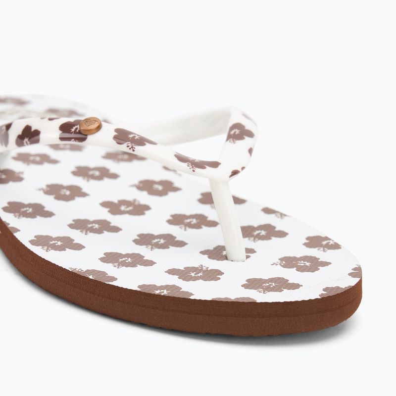 Moteriškos šlepetės per pirštą ROXY Portofino III dc light brown/white 7
