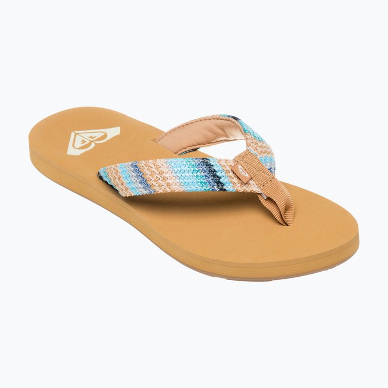 Moteriškos šlepetės per pirštą ROXY Porto Raffia II blue depths