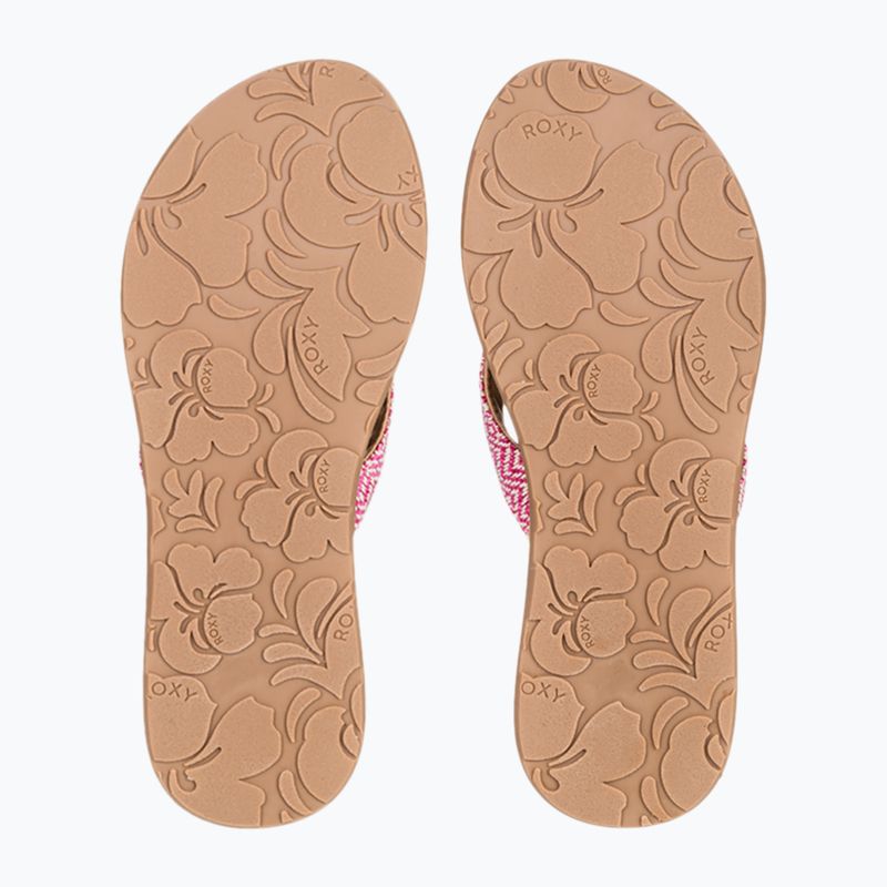 Moteriškos šlepetės per pirštą ROXY Porto Raffia II raspberry 3