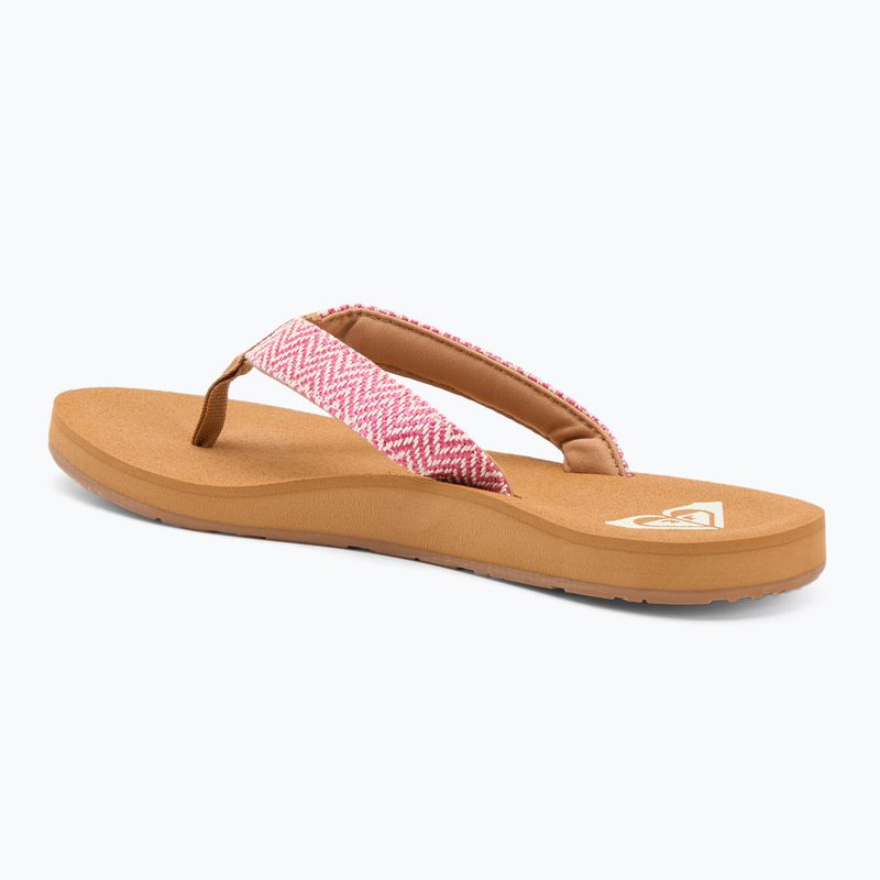 Moteriškos šlepetės per pirštą ROXY Porto Raffia II raspberry 3