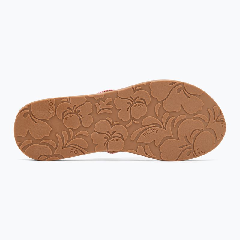 Moteriškos šlepetės per pirštą ROXY Porto Raffia II raspberry 4