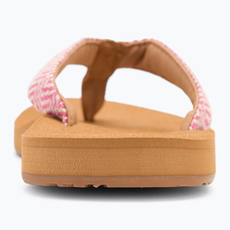 Moteriškos šlepetės per pirštą ROXY Porto Raffia II raspberry 6