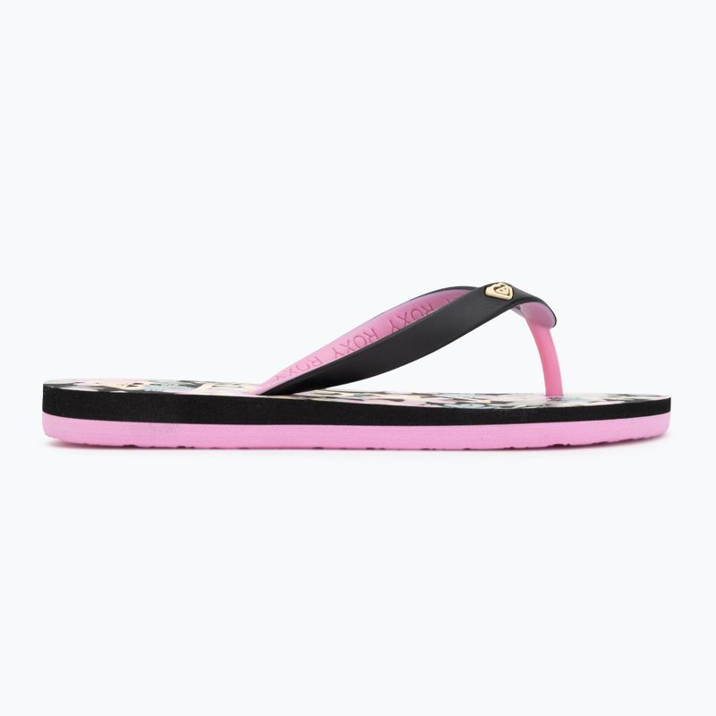 Vaikiškos šlepetės per pirštą ROXY Tahiti VII black/pink stencil 2