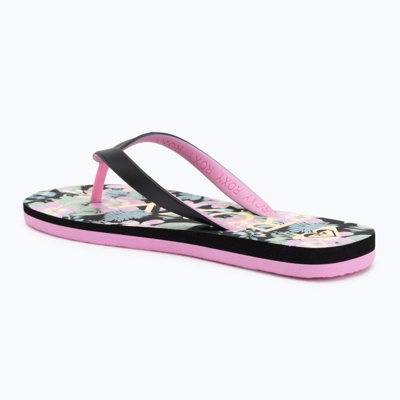 Vaikiškos šlepetės per pirštą ROXY Tahiti VII black/pink stencil 3