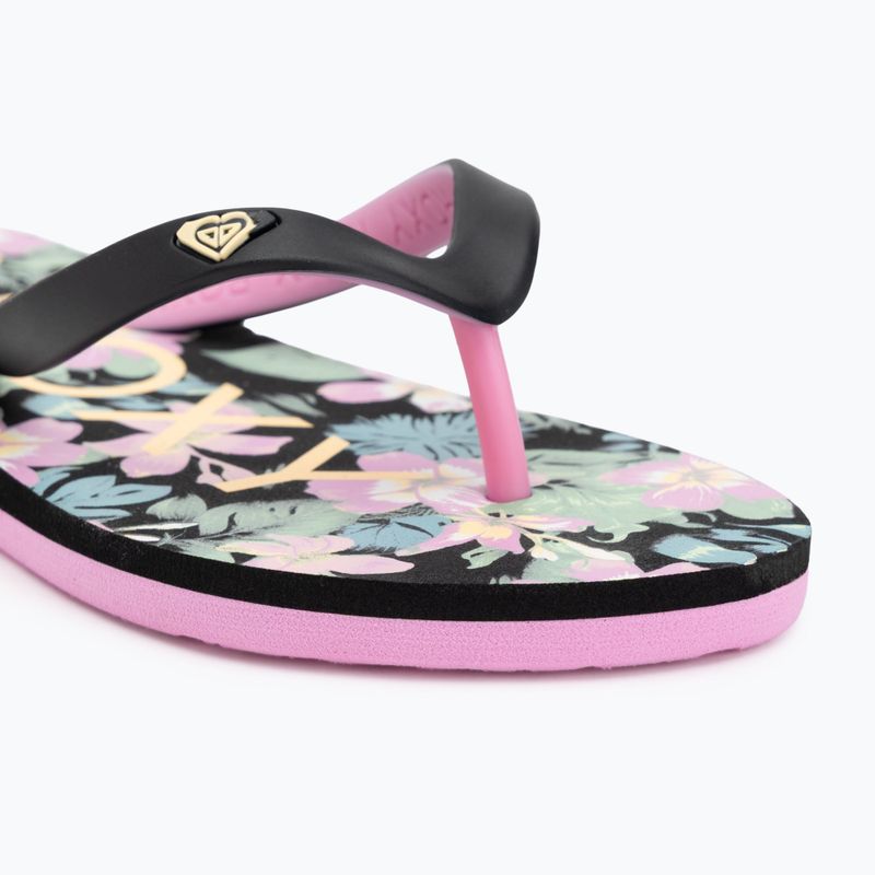 Vaikiškos šlepetės per pirštą ROXY Tahiti VII black/pink stencil 7
