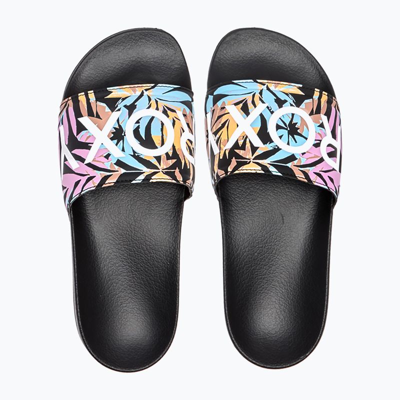 Moteriškos ROXY Slippy II šlepetės black multi camo 2