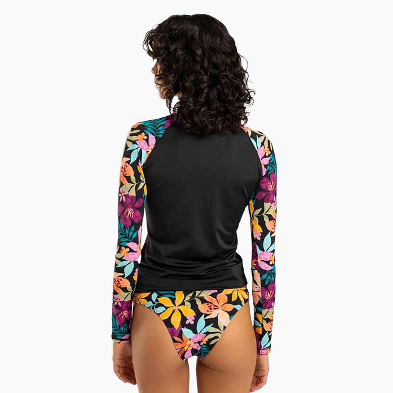 Moteriški plaukimo marškinėliai ilgomis rankovėmis Billabong Surf Capsule night tropical 3
