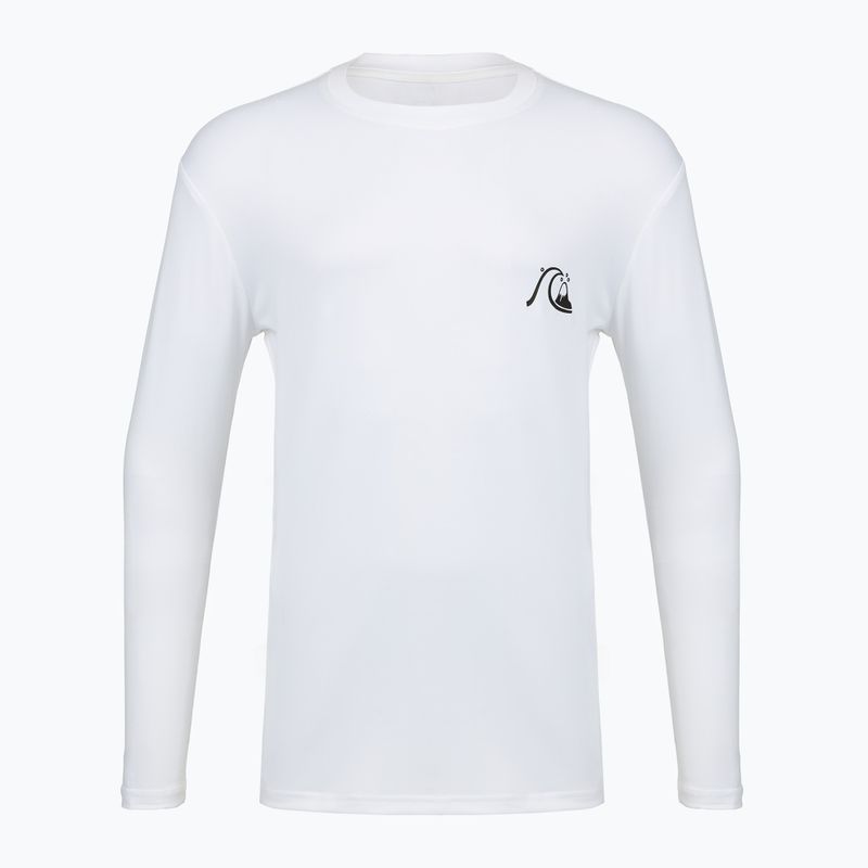 Vyriški plaukimo marškinėliai ilgomis rankovėmis Quiksilver DNA Bubble Logo white