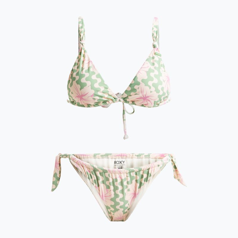Moteriškas dviejų dalių maudymosi kostiumėlis ROXY Hibiscus Daze Elongated Tri basil party waves yw