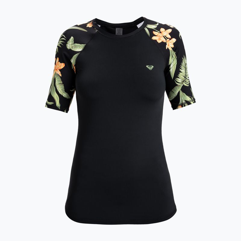Moteriški plaukimo marškinėliai ROXY Lycra Printed anthracite island escape 4