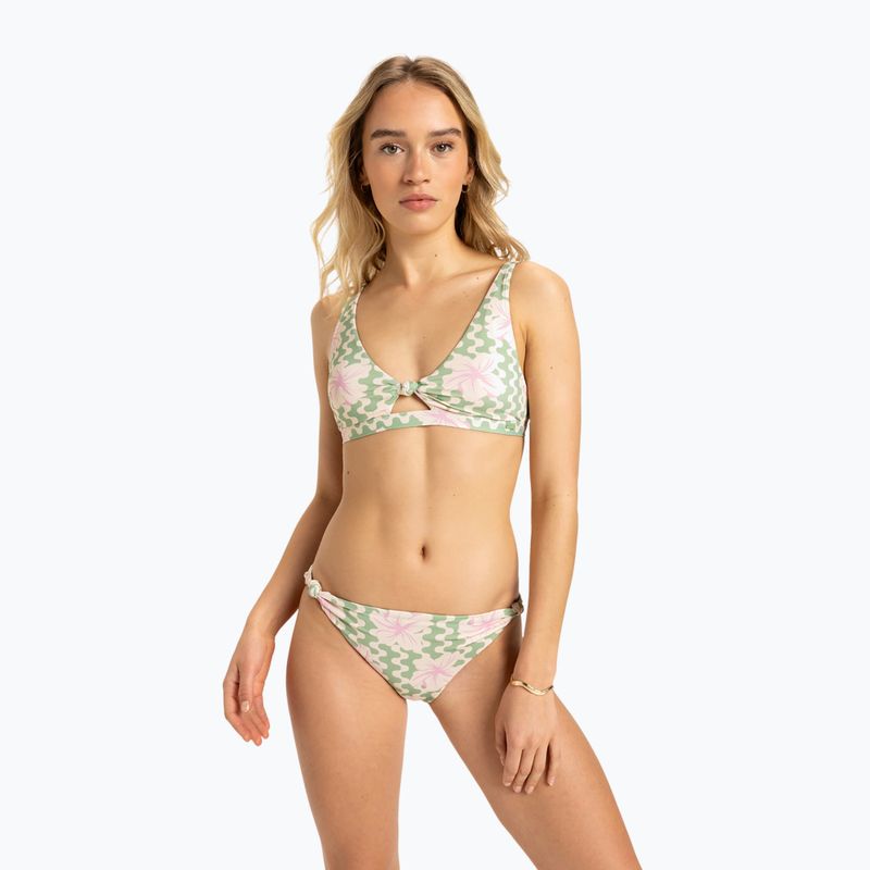 Moteriškas dviejų dalių maudymosi kostiumėlis ROXY Hibiscus Daze Elongated Tri basil party waves yw 2