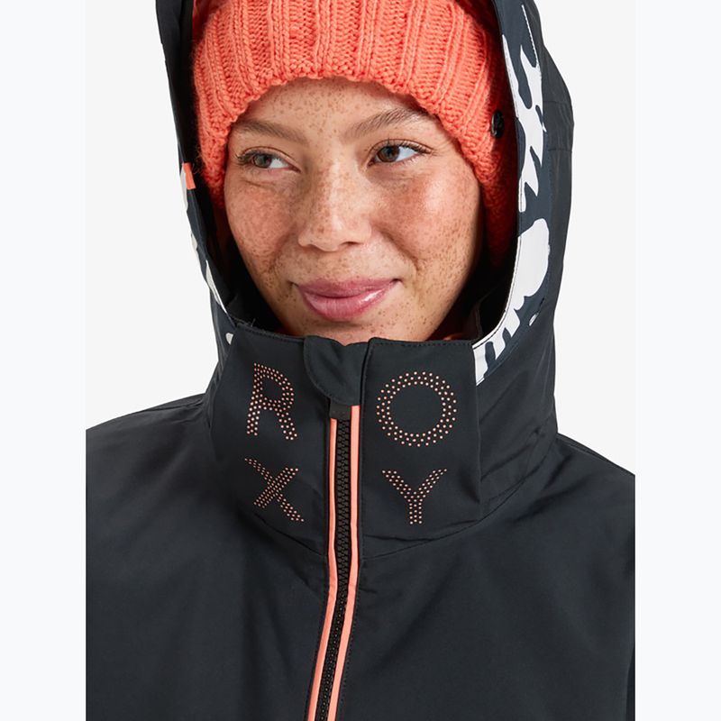 Moteriška snieglenčių striukė ROXY Free Jet true black/big flower 9