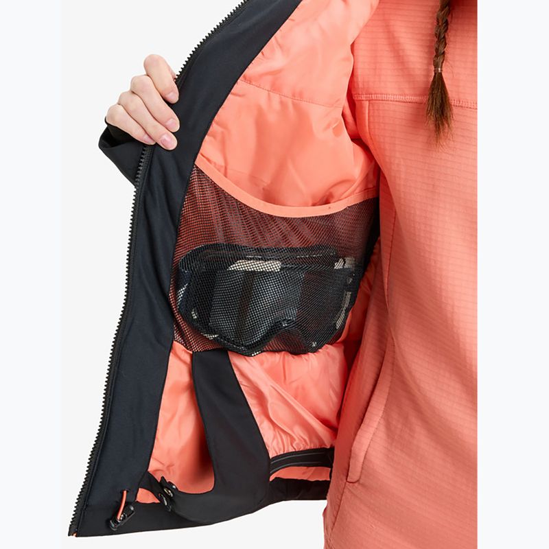 Moteriška snieglenčių striukė ROXY Free Jet true black/big flower 12