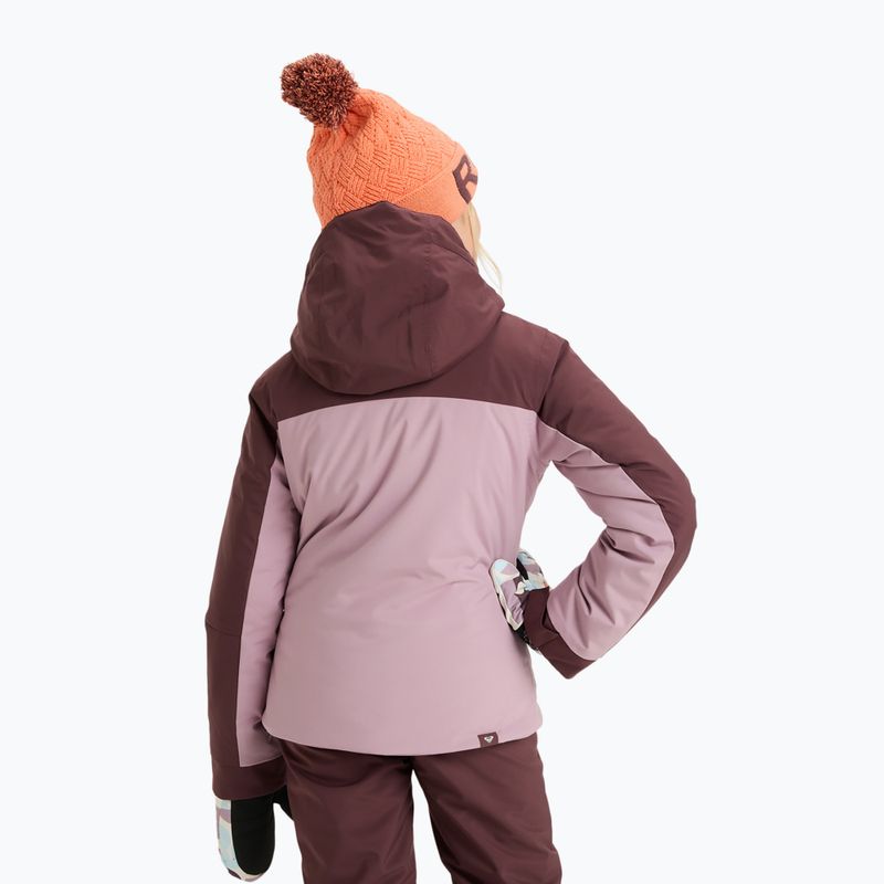 Vaikiška snieglenčių striukė ROXY Free Jet Block discreet mauve 3